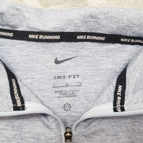 Nike Sweatshirt Women Large Blue Dri-Fit Quarter Zip Swift Element UV Protection - Picture 3 of 6